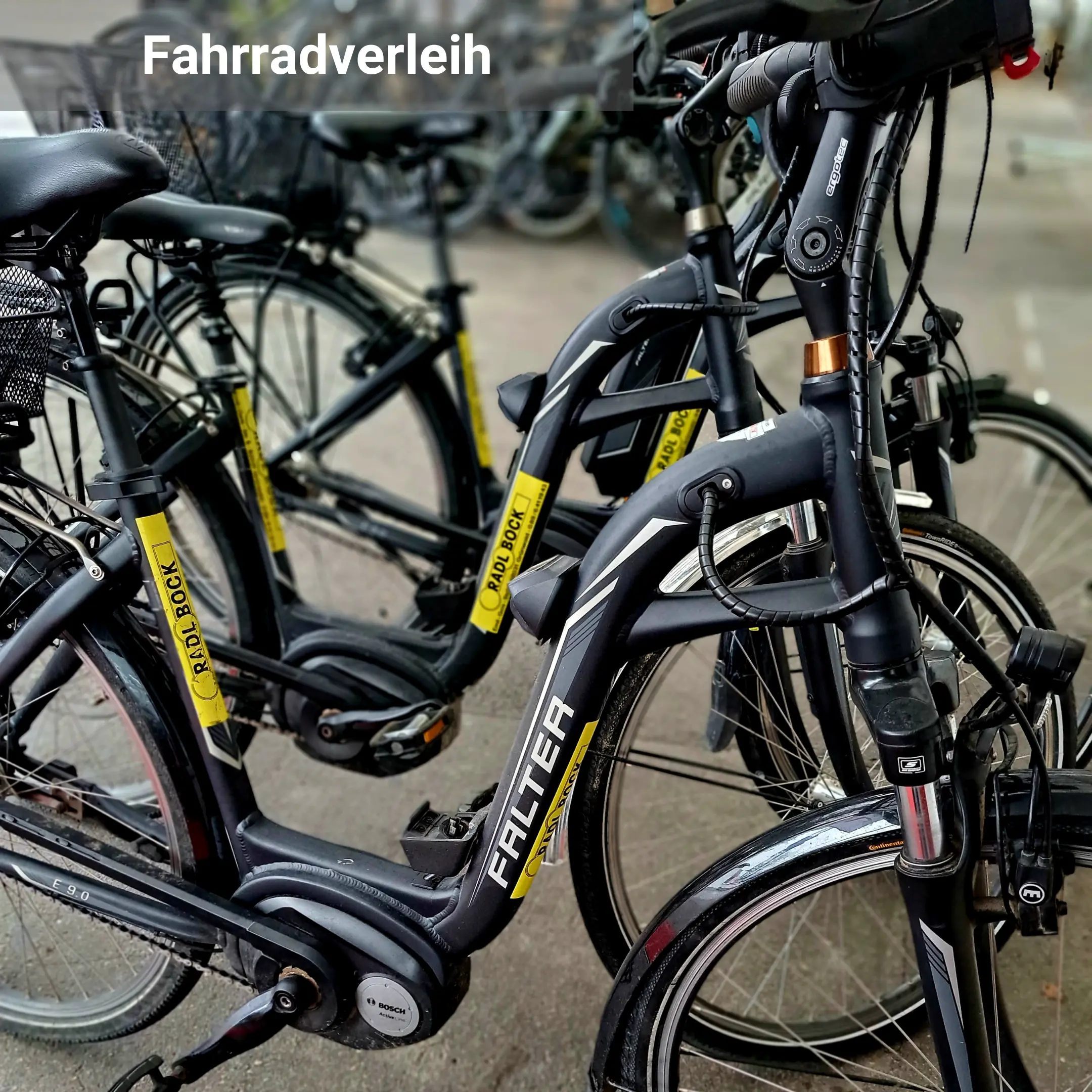 Ein Bild zur Darstellung von zu verleihenden Fahrrädern